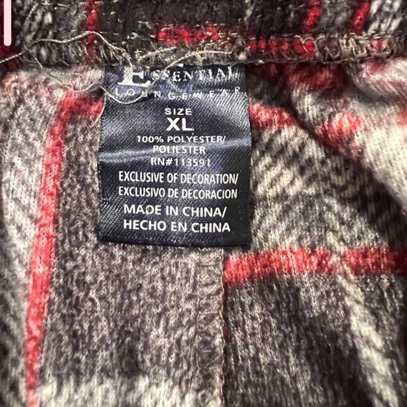 Men's Essential Loungewear Plaid Pajama Pants - Size XL - Picture 3 of 3